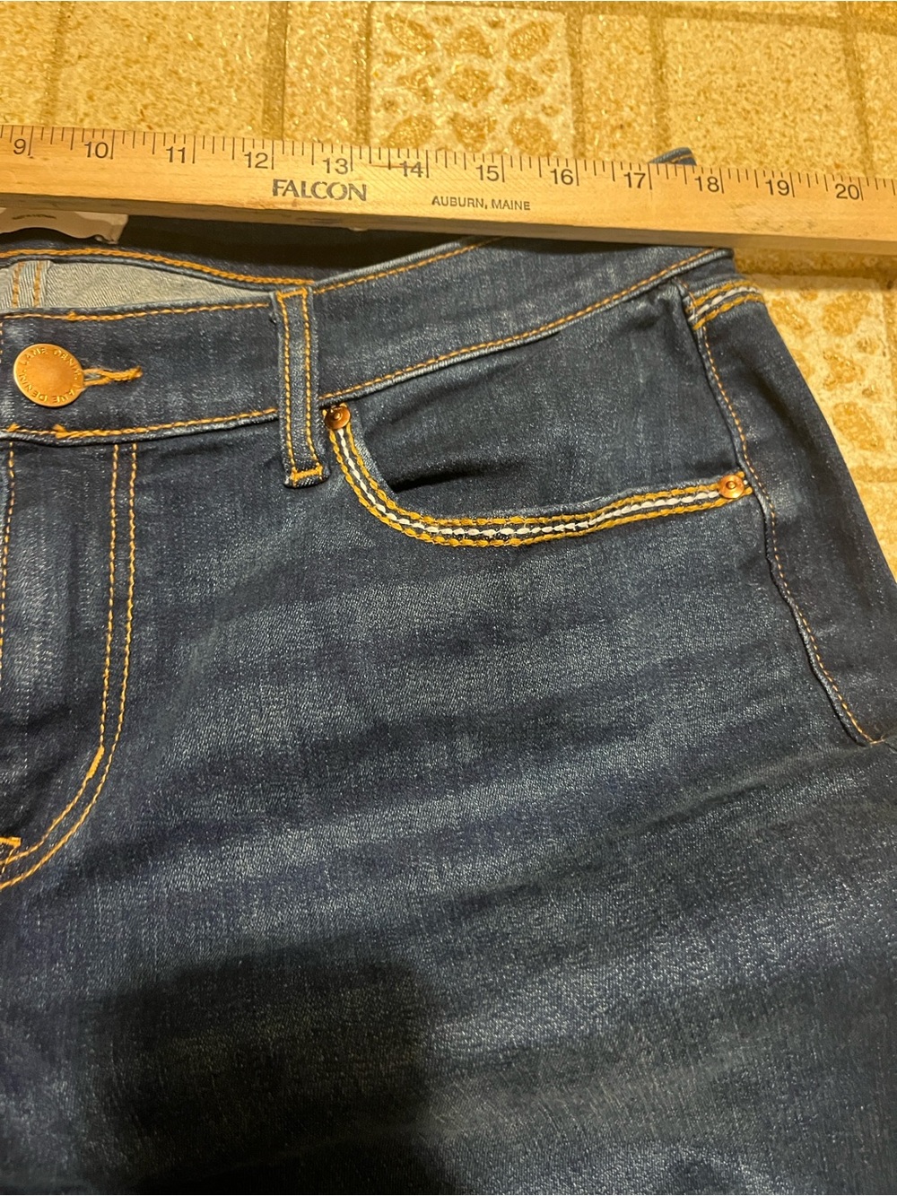 Lane Bryant dark Wash Women’s stretch Bootcut Jeans size 18P fancy stitching - Picture 3 of 11